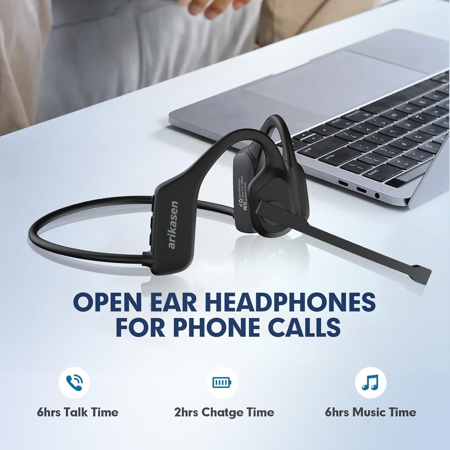 Outdoor Sport Centre - Auriculares de Conducción Ósea con Micrófono,