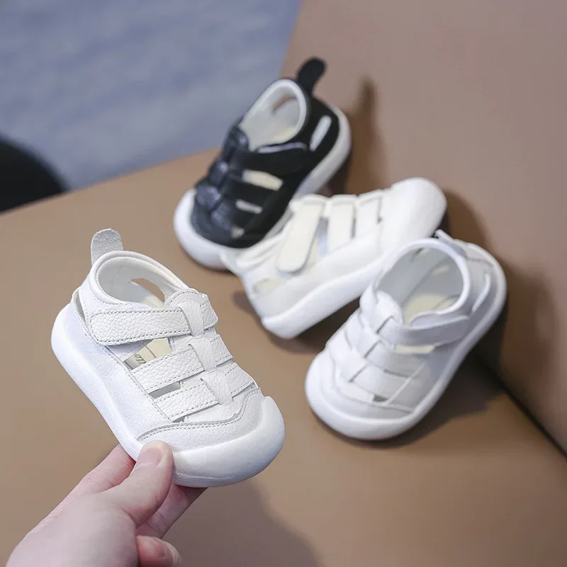 Outdoor Sport Outfit - Sandalias de cuero genuino para bebés,