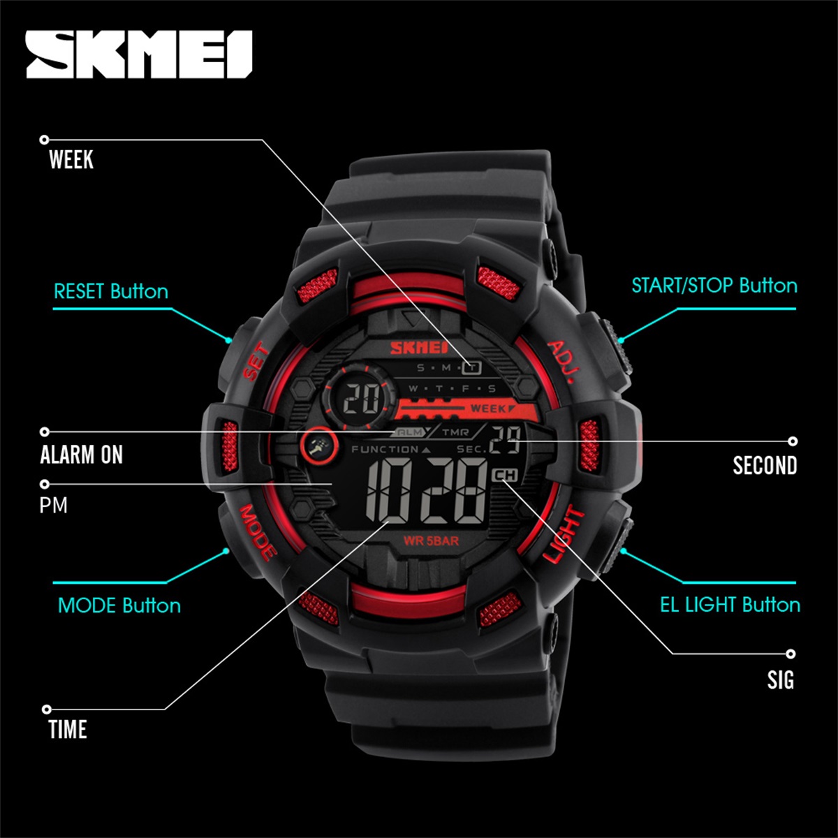 Reloj Digital Deportivo SKMEI  - Outdoor Sports List reseña y precio